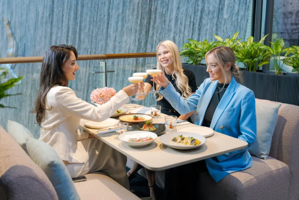 Female Friends enjoying Food